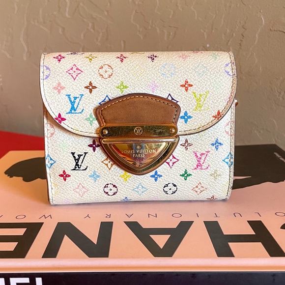 Louis Vuitton Monogram Multicolor Tri-Fold Wallet Vintage Joey Takashi Murakami - Picture 1 of 15